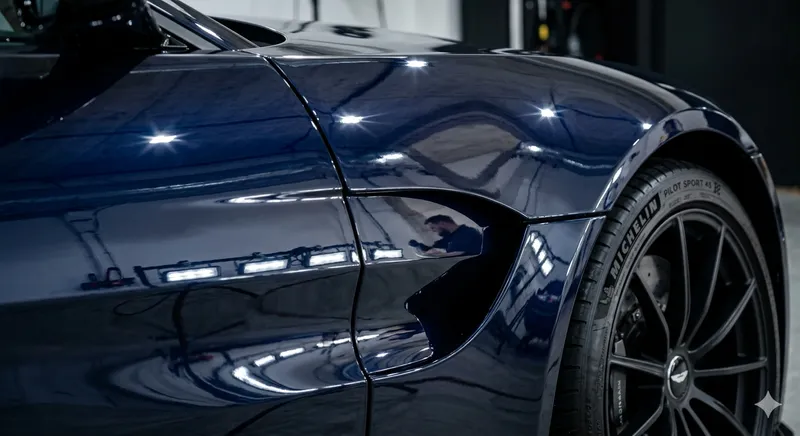 Pintura polida com acabamento espelhado